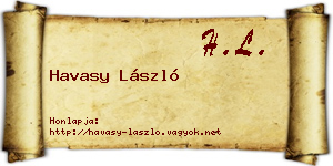 Havasy László névjegykártya