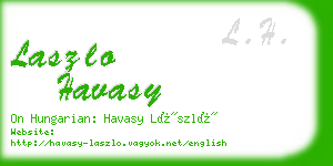 laszlo havasy business card